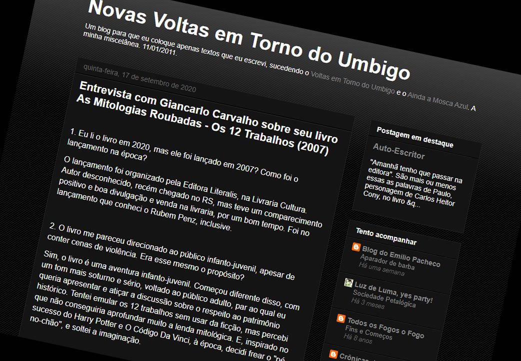 Entrevista no blog “Novas Voltas em Torno do Umbigo” – 17/09/2020